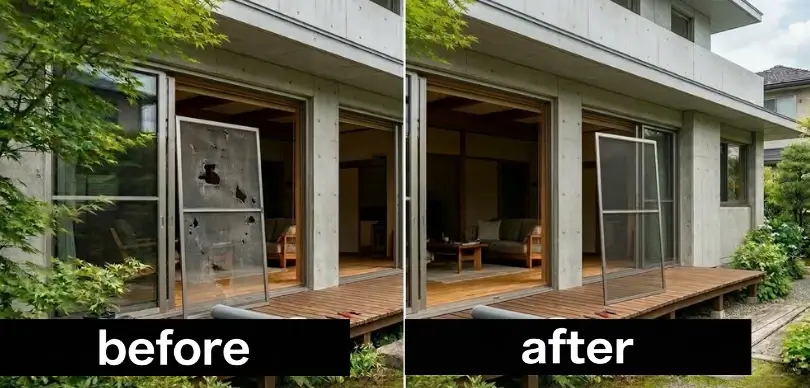 網張替えビフォーアフター